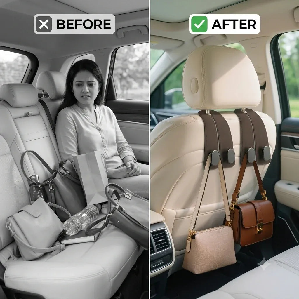RideGlint™ Car Headrest Bag Hook