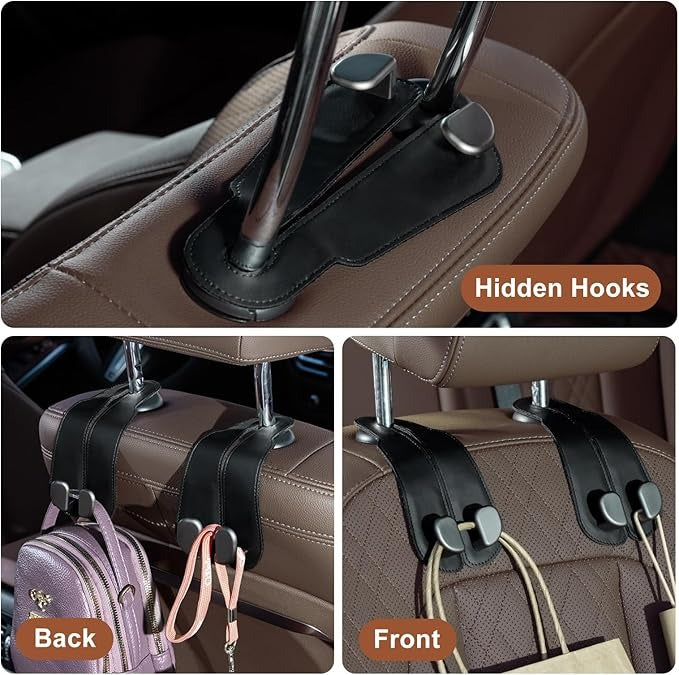 RideGlint™ Car Headrest Bag Hook